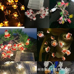 Giáng Sinh Dây Chuỗi Đèn Người Tuyết Santa Cây Hươu Bông Tuyết Sao Mặt Dây Chuyền 20 Đèn <span class=keywords><strong>LED</strong></span> Không Thấm Nước Xmas Trang Trí - Product Image 3