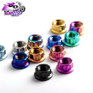 Tuerca de titanio Tmj M5 M6 M8 M10 <span class=keywords><strong>M12</strong></span> <span class=keywords><strong>Bi</strong></span> Hex Brida Tuercas de 12 puntos para motocicleta Retrofit Svrews - Product Image 6