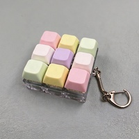 Porte-clés mécanique LED personnalisé anti-stress avec clavier lumineux, jouet sensoriel et cadeau
