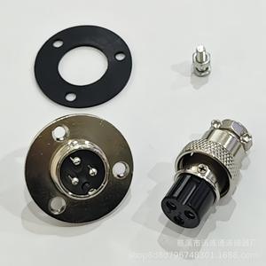 Connecteur circulaire GX16, prise femelle 3 broches, alliage de zinc nickelé, montage sur panneau, prise d'aviation - Product Image 4