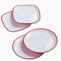 Ensemble de 2 assiettes réutilisables en plastique pour salade