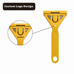 Outil de décapage de peinture et grattoir à vitres personnalisable, avec lame de type faucille pour carrelage, nettoyage des résidus et décollage d'autocollants, OEM - Product Image 4