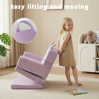 Canapé pliable 2-en-1 pour tout-petits Bee avec design de dessin animé, rembourrage en mousse souple, canapé de jeu pour chambre et salon