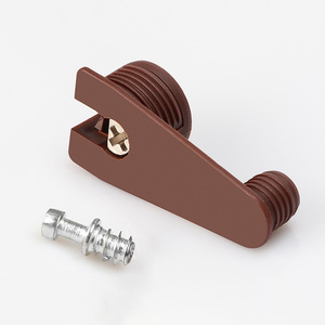 Furniture <b>Hardware</b> Cabinet Connecting Screws Bolts Wood Fittings Zinc Alloy Shelf Support Joint Plastic 3 in 1 Plate Holder - Product Image 3