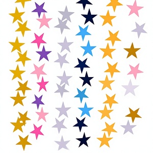 Guirlande scintillante multicolore de 4 mètres, étoiles brillantes en papier, décorations scintillantes pour petites étoiles - Product Image 3