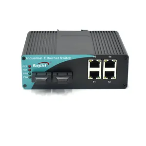 Wanglink Industrial Ethernet Switch 4*10/100Mbps Rj45 Port with 2 155M SC Interface Optical Module Media Converter