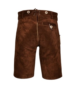 2024 Oktoberfest Traditional German Customizable Plus Size <b>Men's</b> <b>Leather</b> <b>Shorts</b> Real Embroidery Lederhose Print Waist OEM - Product Image 2