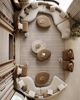 Canapé de luxe, solution tout-en-un pour projet de maison, villa, rendu 3D de toute la maison, service de design d'intérieur pour projet résidentiel