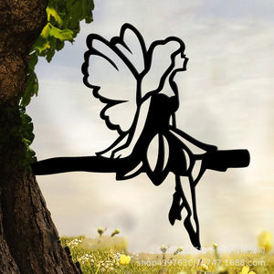 Silueta de Hada Metálica para Jardín, Decoración Exterior, Adorno de Hierro para Césped, Decoración de Patio - Product Image 3