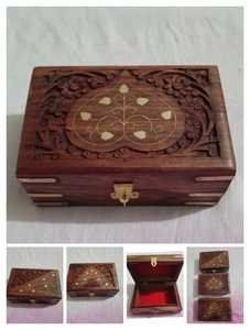 Premium Quality Handcrafted Wooden Jewellery <b>Box</b> For Necklace Rings Earrings Storage Organizer <b>Gift</b> Item Available For Sale - Product Image 5