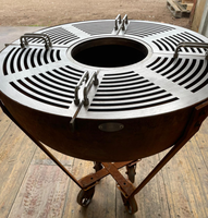 Nouveau design Brasero d'extérieur en acier Corten, Grilles de barbecue métalliques, Brasero pour cuisines de fête européennes