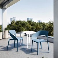 Chaises de salle à manger modernes, minimalistes, écologiques, empilables, avec dossier, couleurs unies, en plastique imperméable, pour la maison
