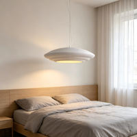 Lámpara Colgante LED Ajustable de Estilo Retro Minimalista para Techo Alto, Dormitorio, Restaurante, Decoración del Hogar