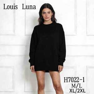 Felpa Oversize da Donna con Collo Tondo, Manica Lunga, Casual, in Pile, Stile Streetwear, Taglie S-2XL, Vendita all'Ingrosso H7022-1 - Product Image 1