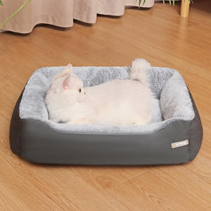 Gut verkaufte moderne Ganzjahres-komfortable rechteckige große bis mittlere Hunde bett wasch bare feste Muster karton verpackt - Product Image 2