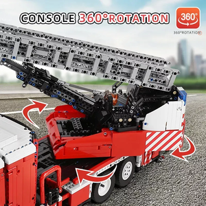 Mould King 17022S 4886PCS Serie de ingeniería RC Fire Ladder Truck Building Block Model Technical Educational Toy Festival Gift - Product Image 4
