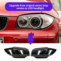 Nouveau Phare Avant Modifié 'Jawline' à LED Bicolore pour BMW Série 1 E87 (2004-2011) – Lentille de Phare 24V 6000K