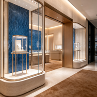 Conception d'intérieur de bijouterie de luxe, solution clé en main pour toute la boutique