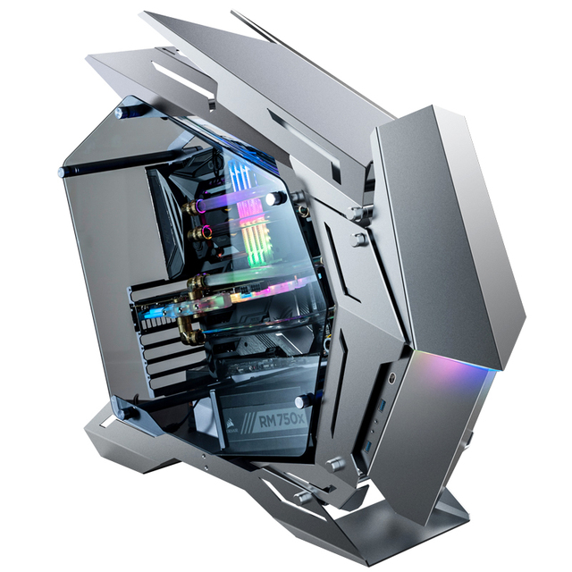 Hot Sale Jons-bo MOD-3 Mini Grey RGB Middle Tower Case Gaming Computer Pc CASE