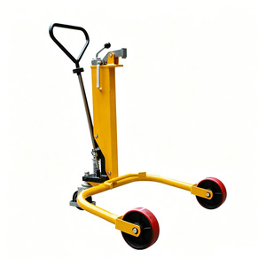 Chariot à fûts hydraulique manuel, capacité 260 kg, poignée à connexion directe, transpalette pour fûts d'huile - Product Image 1