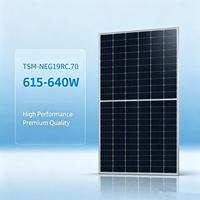 Panneau solaire bifacial haute puissance à prix d'usine, module photovoltaïque pour centrale solaire au sol à grande échelle