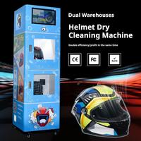 Distributeur automatique de nettoyage de casques avec écran tactile, désinfection UVC, lave-casques de moto commercial, paiement par pièces et QR