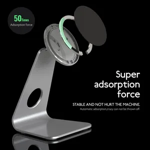 Soporte Magnético para Teléfono y Tablet, Base de Aluminio para <span class=keywords><strong>iPhone</strong></span>, iPad, Samsung y Huawei - Product Image 4