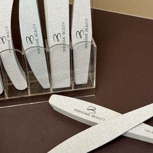 Lima de uñas Zebra de doble cara, papel de lija japonés importado, grano 80/100/150/180/240, media luna, recta, banana, para venta al por mayor en salones de belleza - Product Image 6