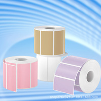 Papier thermique coloré rouge/jaune/bleu/vert, autocollants adhésifs imperméables et résistants à l'huile, utilisation express, impression de codes-barres