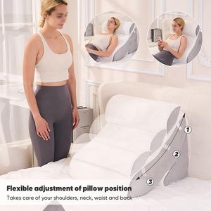 Juego de Almohadas de Cuña Multiusos Personalizadas de 4 Piezas, Espuma Viscoelástica con Fundas Extraíbles, Perfectas para <span class=keywords><strong>Embarazo</strong></span>/Postoperatorio/Reflujo Ácido - Product Image 4