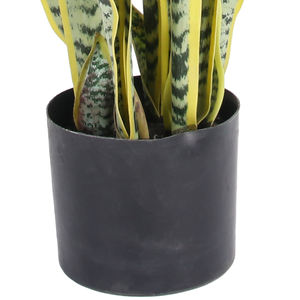 PZ-2-58 가정 장식 진짜 터치 인공 뱀 식물 플라스틱 검은 냄비 인공 화분에 가짜 Sansevieria - Product Image 3