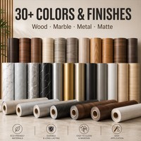 Papier peint PVC auto-adhésif Liying LY-F01 en acrylique renforcé, motif grain de bois, épaisseur 0,12 mm, imperméable, vente en gros transfrontalière