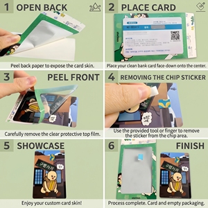Full Cover Credit Card Skin Cute Debit Card Sticker Removable Bank Card Label Customized Protectors Model - Product Image 3