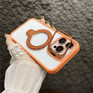 Custodia Protettiva per <span class=keywords><strong>Fotocamera</strong></span> <span class=keywords><strong>con</strong></span> Supporto in Metallo per <span class=keywords><strong>iPhone</strong></span> 16 15 14 <span class=keywords><strong>13</strong></span> 12 11 <span class=keywords><strong>Pro</strong></span> Max, <span class=keywords><strong>Cover</strong></span> Trasparente Antiurto in Acrilico - Product Image 1