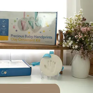 Custom Personalized Newborn Baby Gift DIY Clay Handprint And Footprint Kit