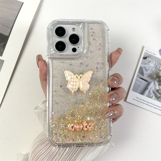 High Quality 3 En 1 Beautiful butterfly Unbreakable Mobile Phone case for Redmi A5 4G 2025