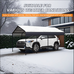 <span class=keywords><strong>Abri</strong></span> <span class=keywords><strong>de</strong></span> <span class=keywords><strong>jardin</strong></span> <span class=keywords><strong>de</strong></span> luxe en aluminium 12x20 pieds, résistant au vent et à l'eau, pour voiture, facile à assembler soi-même - Product Image 2