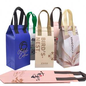 Customized Recyclable PP Non-Woven Cooler <b>Bag</b> with Hand Length Handle Portable Insulated Thermal <b>Bag</b> for Cake Coffee <b>Delivery</b> - Product Image 1