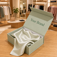 Boîte Cadeau Luxe Bleu Ciel pour Vêtements, Emballage Rigide en Papier Personnalisé avec Logo pour Pyjamas en Soie, Vente en Gros pour Boutiques et Détail