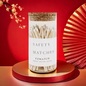 Factory Matchbottle Custom Matchstick Cigar 3 Inch Candle Incense Wood With Logo Safe Hotel Bulk Bottle Match