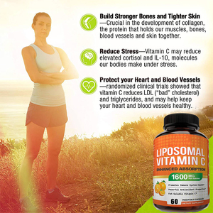 <span class=keywords><strong>Vitamine</strong></span> <span class=keywords><strong>C</strong></span> <span class=keywords><strong>liposomale</strong></span> 1600 mg, antioxydant, absorption élevée, acide ascorbique liposoluble, soutien immunitaire, anti-âge, capsules pour adolescents - Product Image 5