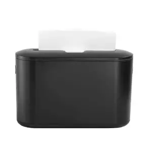 Distributeur de papier toilette multi-pli en Z, serviette noire sur le bureau pour la salle de bain, la cuisine, distributeur de papier hygiénique