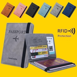 Porte-passeport en cuir gaufré en gros avec porte-cartes <span class=keywords><strong>de</strong></span> crédit, porte-passeport simple fait à la main - Product Image 6