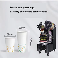 Nouvelle machine de scellage de gobelets électrique automatique à haute précision pour gobelets en plastique commerciaux, café, bubble tea, qualité alimentaire