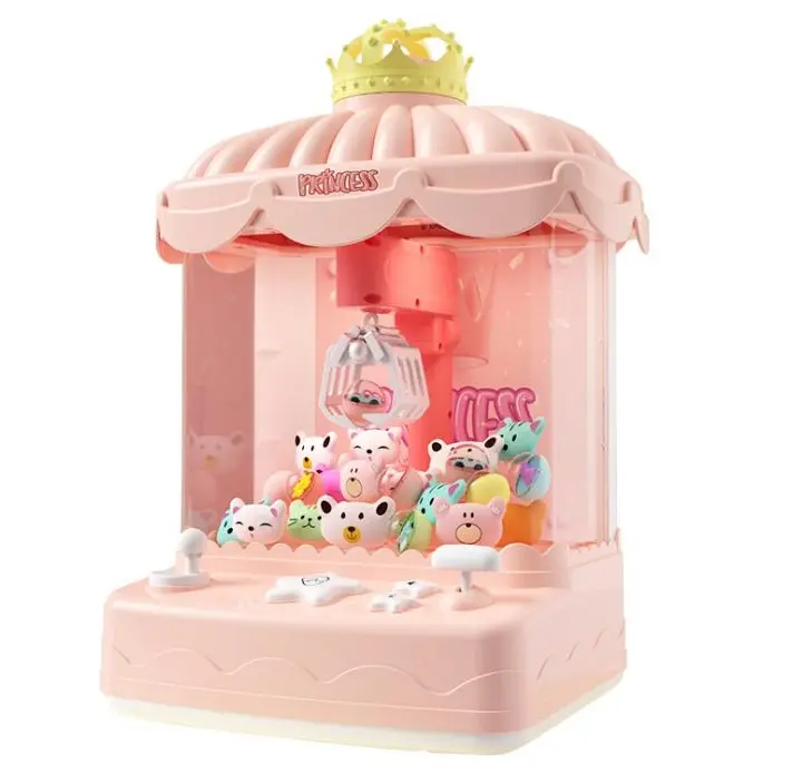 Fun Mini Candy Doll Grabber Prize Dispenser Vending Toy Electronic Arcade Game Mini Claw Machine para niños