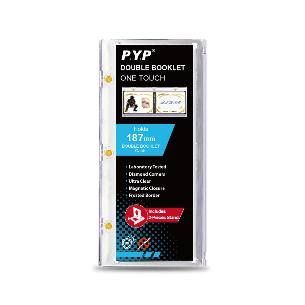 175PT One-Touch Magnetic Card Holder For Booklet Cards – UV Protection – Recessed Area – Clear