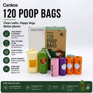 OEM Custom Plant Based Dog Poop Bags with Dispenser Extra Thick Compostable Pet Waste Bag - Product Image 2