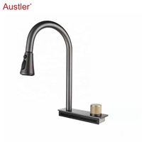 Laveuse de tasses automatique multifonctionnelle monobloc Piano Affichage numérique Robinets d'eau purifiée Robinet à cascade extractible Éviers de cuisine