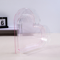 Valentijnsdag Bruiloft Decoratieve Geconserveerde Roze Bloem Hartvorm Eeuwige Geurende Zeep Acryl Box Concurrerende Prijs