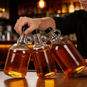 Botellas Vacías para Uso Doméstico de 0.25L, 0.5L, 1L, 1.5L, 2L, 3L, 4L, <span class=keywords><strong>Botella</strong></span> de Vino Tinto de California, Envase de Vidrio Sellado para Elaboración de Vino - Product Image 3
